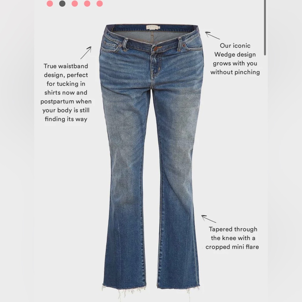 NWOT Hatch Maternity Crop Jean. Size 26.